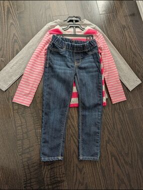 2/$40 NWT OshKosh B’gosh Girls Outfit Set 5 Jeggings 2 Tops Cotton
